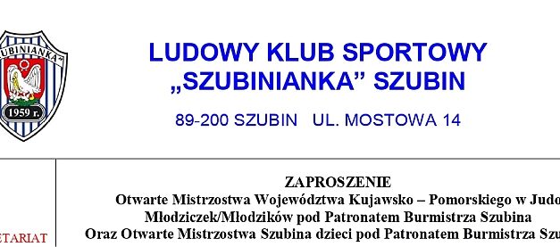 [Zawody] Otwarte Mistrzostwa Województwa Kujawsko-Pomorskiego w Judo [Szubin, 14.05.2022]