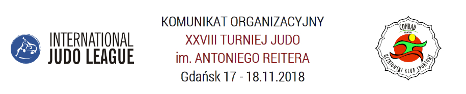 [Zawody] XXVIII TURNIEJ JUDO im. ANTONIEGO REITERA [Gdańsk,17-18.11.2018]