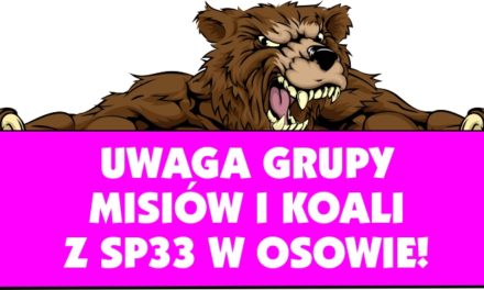 [Treningi] Wydłużenie treningów grup Misiów i Koali z SP33 w Gdańsku-Osowie