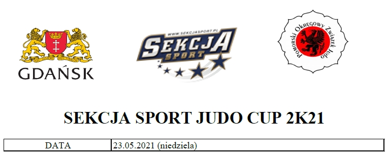 [Zawody] SEKCJA SPORT JUDO CUP 2K21 [23.05.2021]