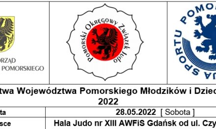 [Zawody] Mistrzostwa Województwa Pomorskiego Młodzików i Dzieci w Judo 2022 [28.05.2022]